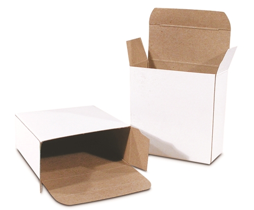 White Reverse Tuck Folding Cartons